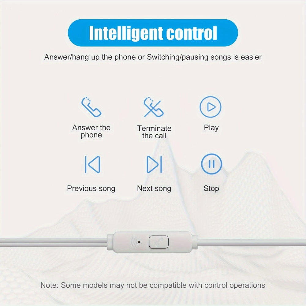 10 Pack Wired Earphones 3.5mm Bulk In-Ear Headphones Built-in Mic Volume Control for Bedside Audio, Alarms and Room Entertainment