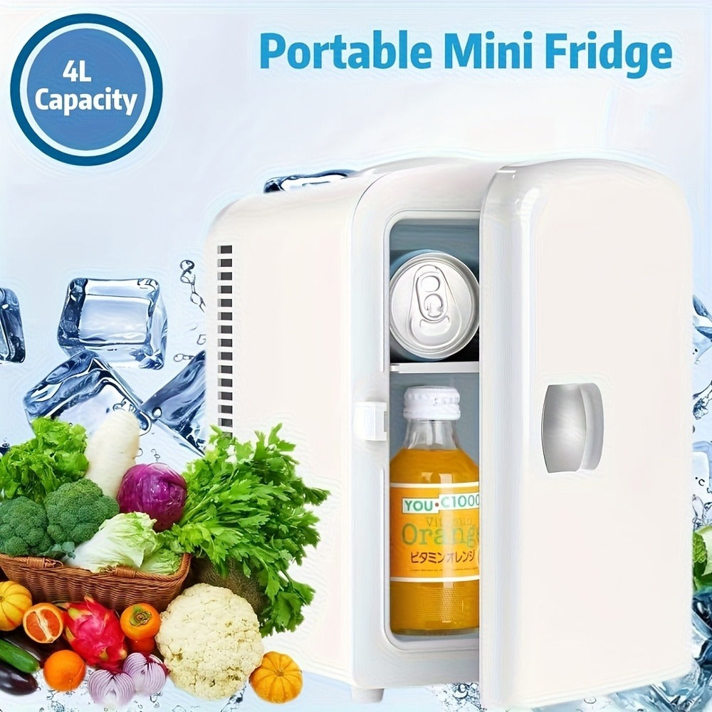 Mini Fridge Skincare Refrigerator 1.06 Gallon Portable - Mini Freezer for Bedroom Dorm Office