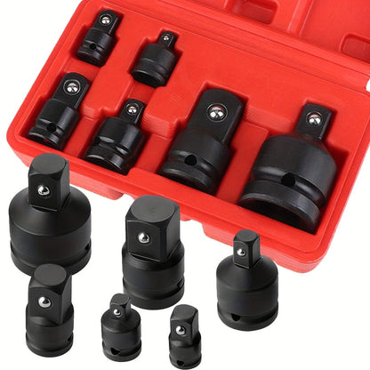 Impact Adapter & Reducer Set 6-Piece – 1/4" 3/8" 1/2" 3/4" Female-to-Male Air Square Drive Conversion Tool | Chrome Molybdenum Steel