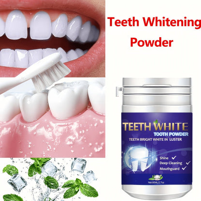 Baking Soda Tooth Powder with Honeysuckle & Mint Extract, Natural Teeth Whitening, Stain Removal & Fresh