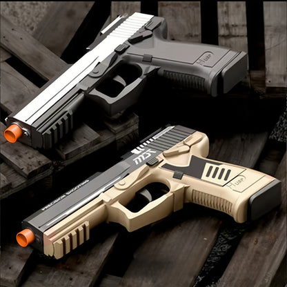 USP Clip Toy Gun Pistol with Continuous Shooting, 100 Bullets & 2 Magazines Rapid Fire Foam Blaster for Kids Boys Girls Ages 6+