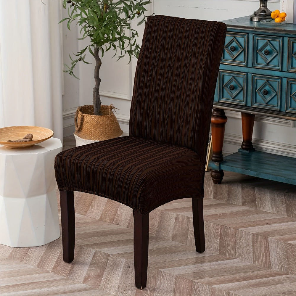 Dining Chair Covers Stretch Slipcovers Set of 4 or 6, Stain Resistant Removable Chair Protector for Home Kitchen Restaurant Wedding
