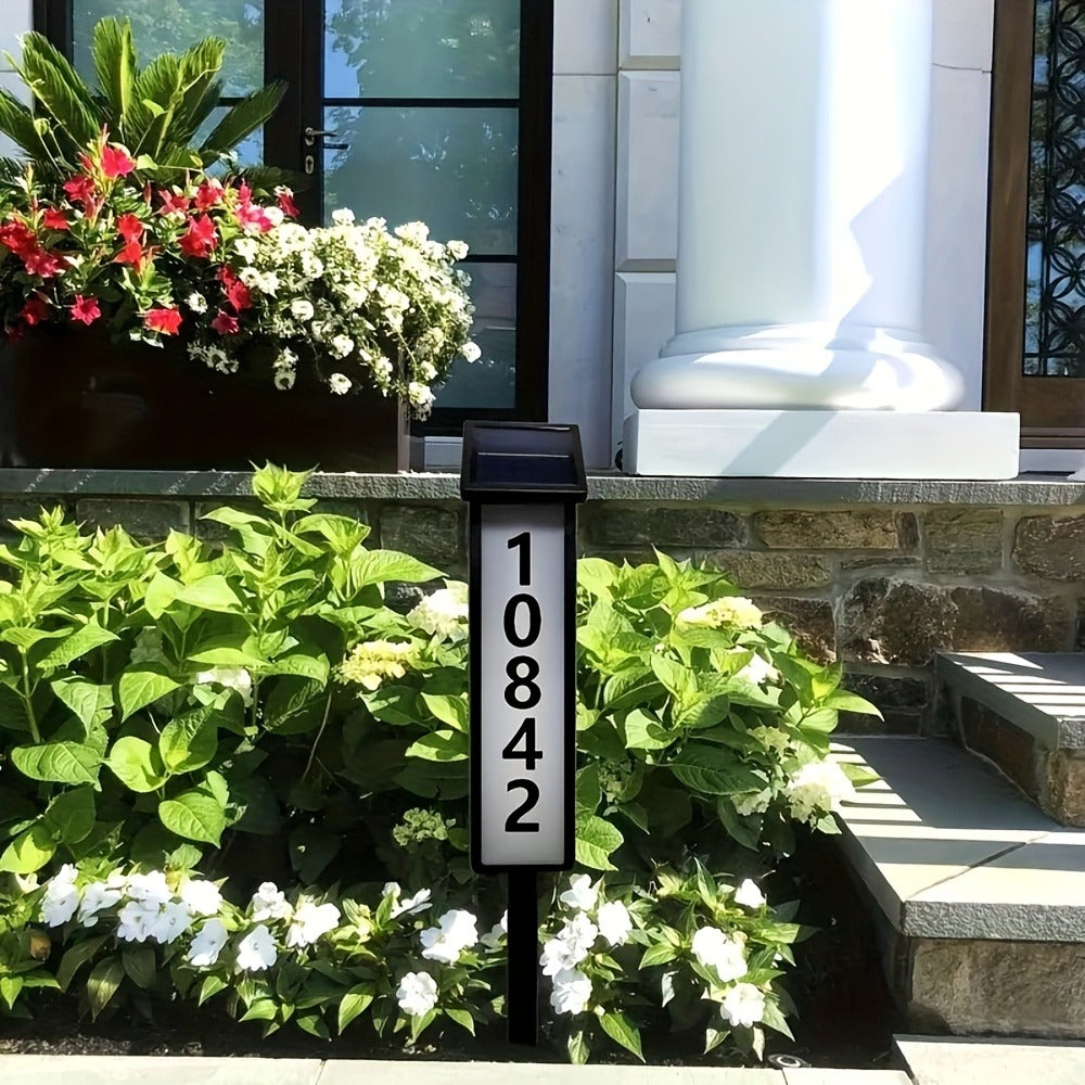 Solar House Number Light LED, DIY Address Sign with 38 LEDs, Switchable & Cool White, 270° Solar Panel