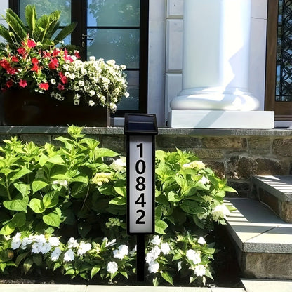 Solar House Number Light LED, DIY Address Sign with 38 LEDs, Switchable & Cool White, 270° Solar Panel