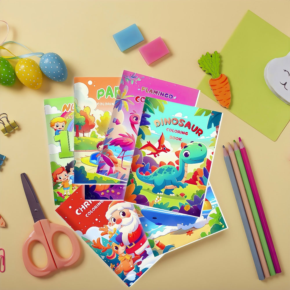 Bulk Coloring Books for Kids 24 Pack, Party Favors Goodie Bag Stuffers Ages 3+, Animals, Mermaid & Dinosaur Designs