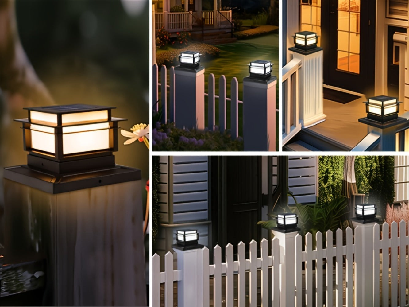 Solar Post Cap Lights for Fence Deck 6 Pack - Outdoor Bright LED for Garden Porch Patio Stair for an Everyday Personal Care Routine