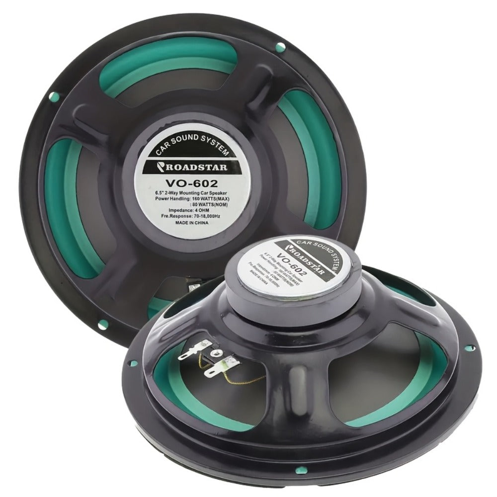 6.5 Inch Car Speakers 160W HiFi Coaxial Full Range – Universal Automotive Audio Stereo Speaker, Single or Pair