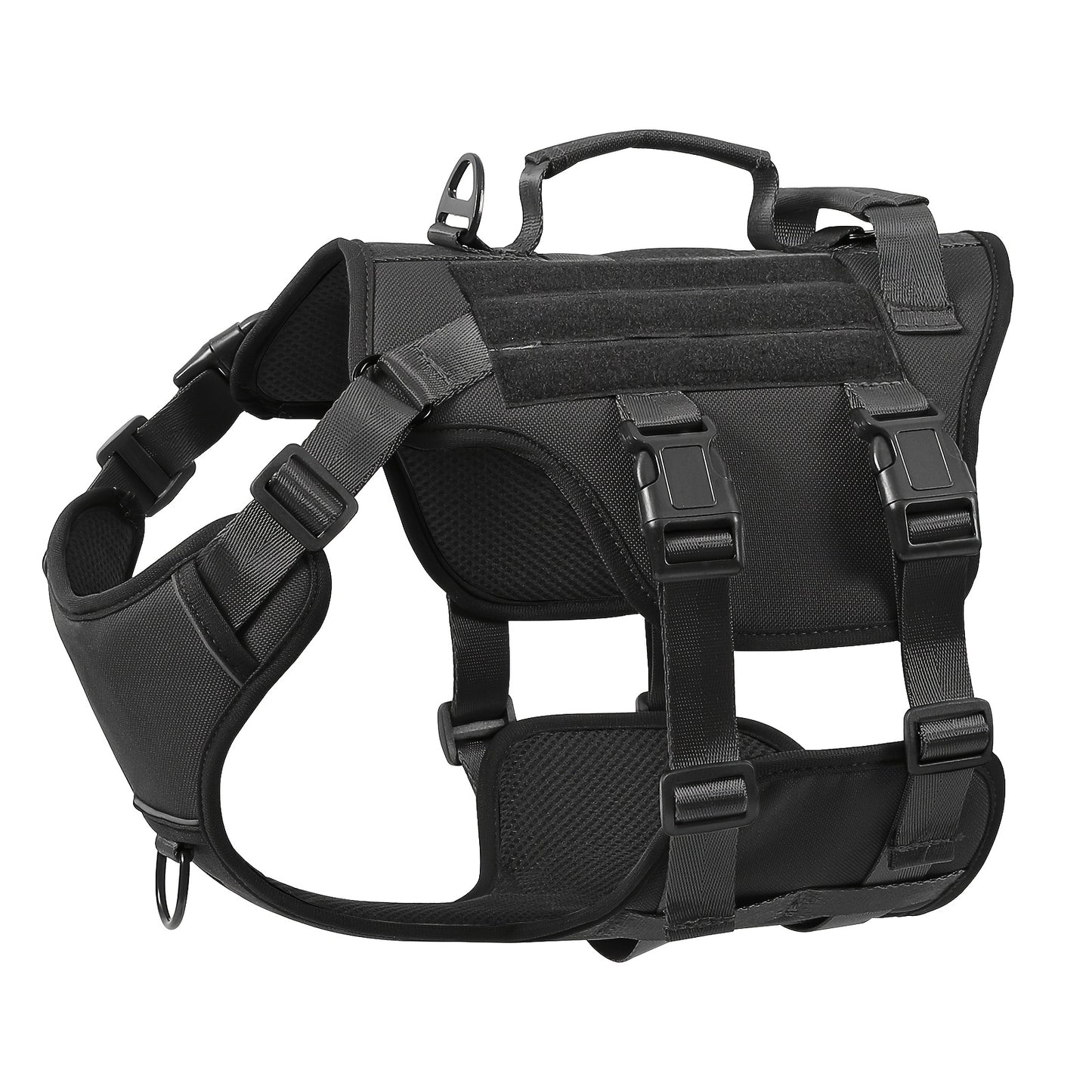 Escape Proof Dog Harness Soft Padded Full Body Vest – Reflective Adjustable No-Pull Harness with Lift Handle & Leash Clip for Large Dogs
