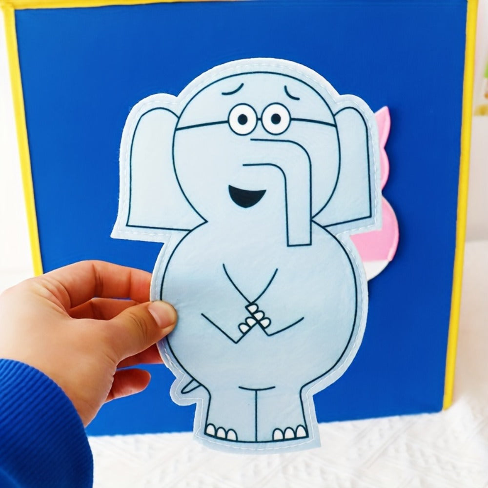 Elephant and Piggie Hand Puppets Plush Stuffed Animal Props for Storytelling, Classroom Teaching & Role Play