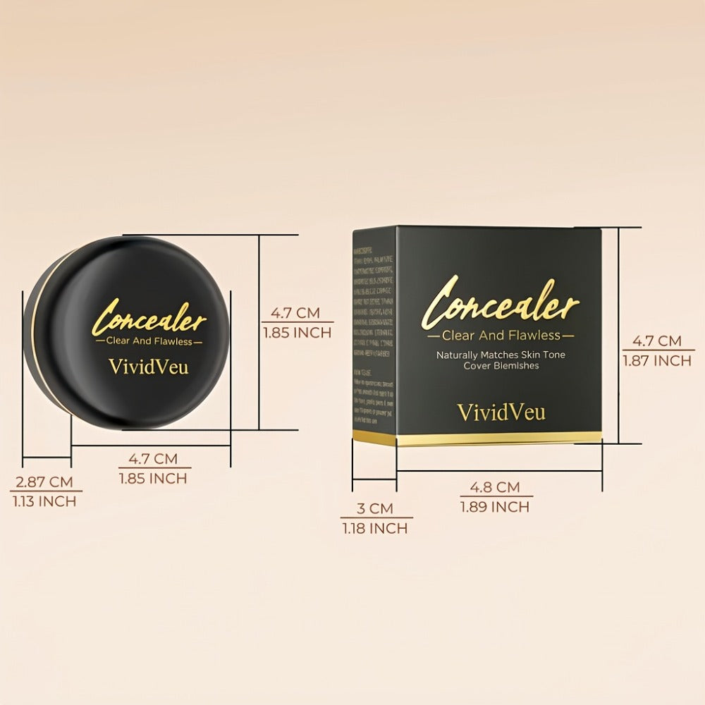 Waterproof Matte Concealer 3 Pack, Full Coverage Plant-Based Formula for Dark Circles, & Blemishes