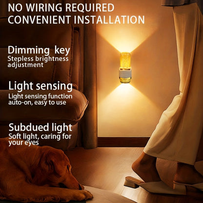 LED Night Light Plug In Wall, Dimmable 3000K Warm White Night Lights with Auto Light Sensor, Adjustable Brightness Modern Plug-In Night