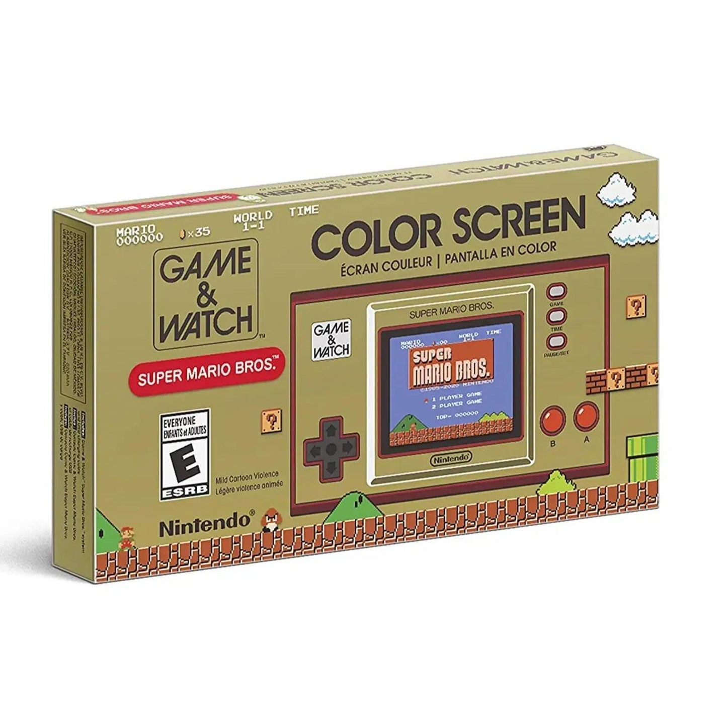 Game & Watch Super Mario Bros. Limited Edition Golden Handheld with Super Mario Bros., The Lost Levels & Ball