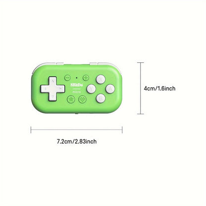 8BitDo Micro Bluetooth Gamepad Pocket Mini Controller for Nintendo Switch Android Raspberry Pi – Keyboard Mode Support Green