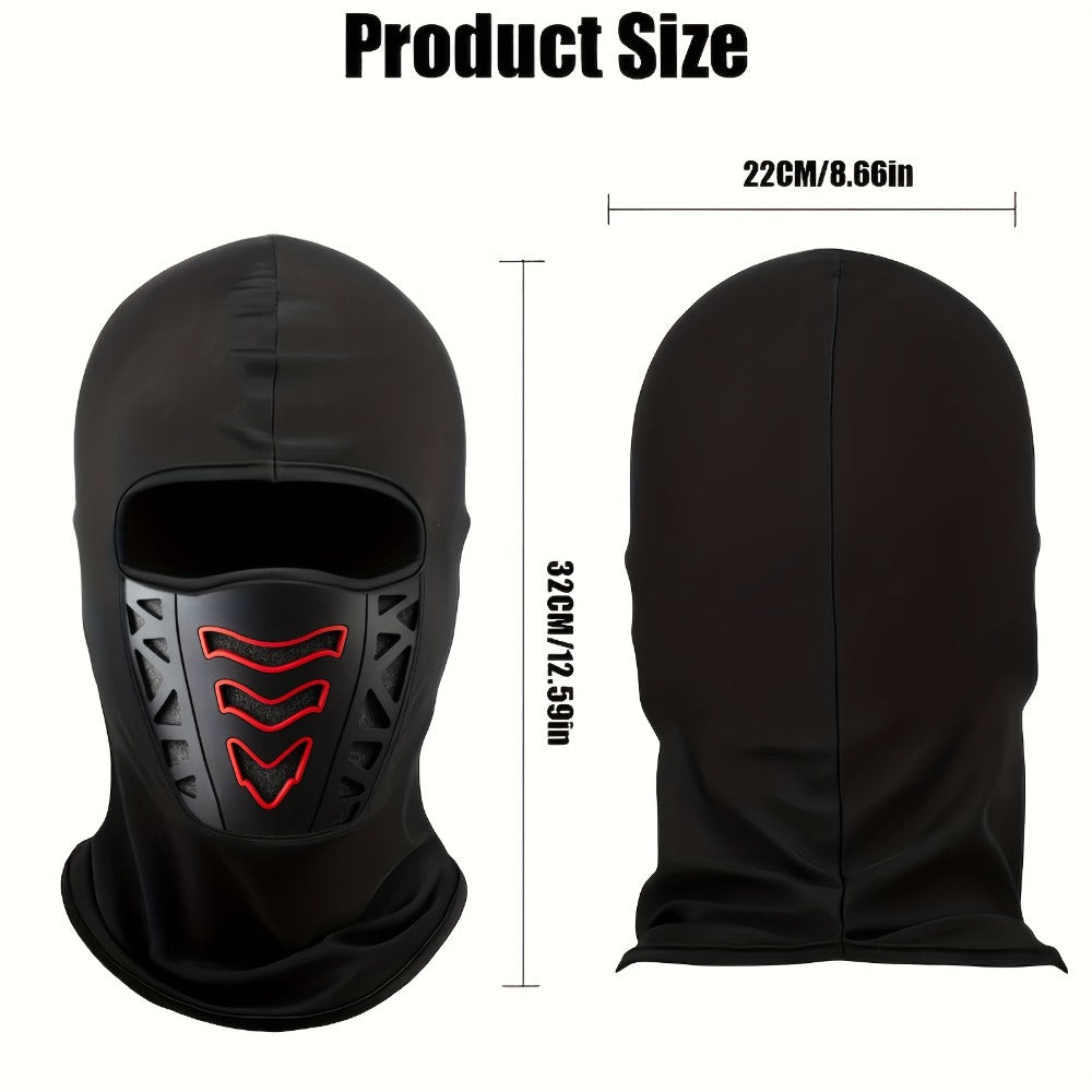 Motorcycle Full Face Mask Winter Thermal – Windproof Anti-Dust Neck Cover, Breathable Air Vents, Cold Weather Balaclava for Men, Snug Fit