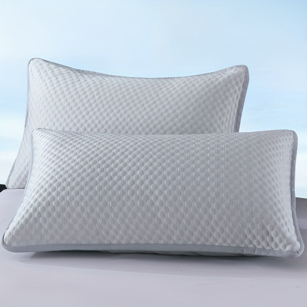 Cooling Pillow Cases 2-Pack 3D Ice Bean Texture, Polyester Pillowcases for Summer, Cool Sleep Bedroom Pillow Covers