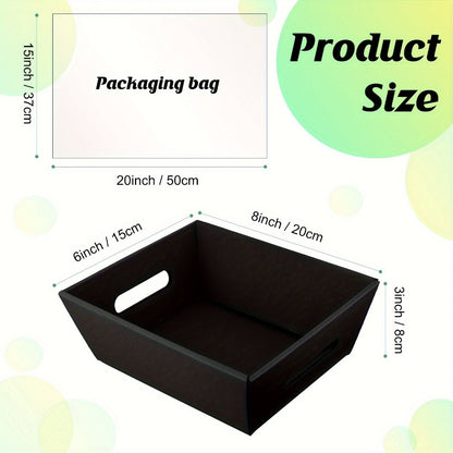 Gift Baskets Bulk Pack 74pcs Empty Paper Gift Baskets with Handles Bags and Bows 20 Baskets 30 Bags 24 Multicolor Bows for Party Favors