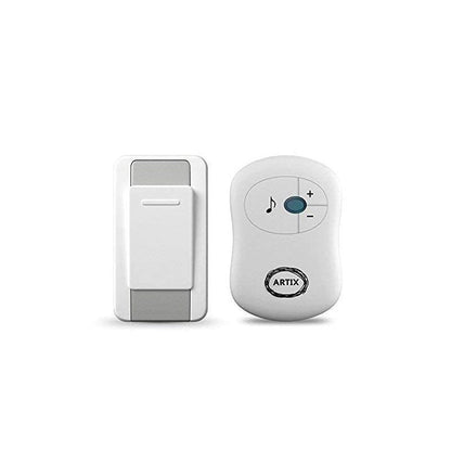 Wireless Doorbell Kit 36 Chimes 100M Range, Adjustable Volume 25-110dB, Plug-In Receiver & Push Button Transmitter