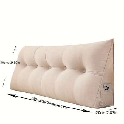 Tufted Triangular Backrest Cushion in Five Colors and Three Lengths from 59.06 to 78.74 Inches