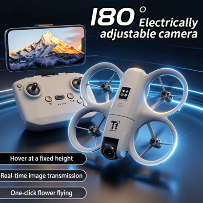 180° Rotating Dual Camera Drone Optical Flow Positioning Gyroscope Stabilization 360° Roll One-Button Takeoff Landing Calibration