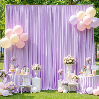 4-Pack 5x10ft Elegant Spandex Photography Backdrop | Wear-Resistant, Wrinkle-Free, Soft & Opaque Party Decoration Banners for Weddings