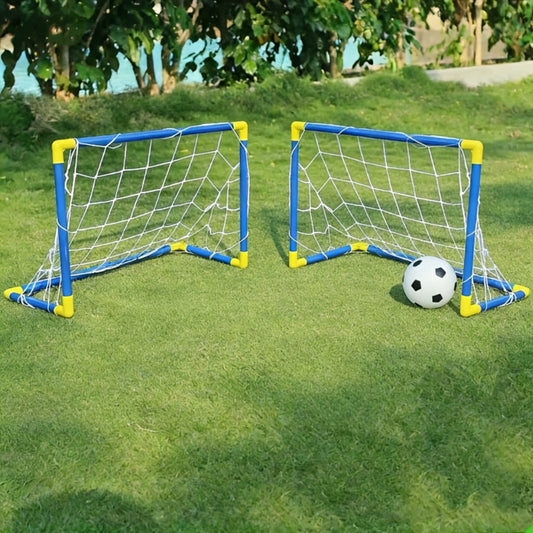 Kids Soccer Goal Set 2 Balls 2 Goals Portable Easy-Assemble Youth Soccer with the Listed Color, Size or Set Options for Everyday Use