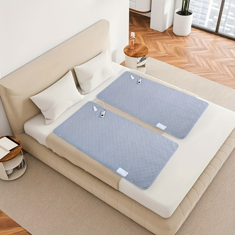 Extra Large Electric Heating Pad 63"x31.5" with Remote Control - 9 Adjustable Heat Levels, 4 Timer Settings
