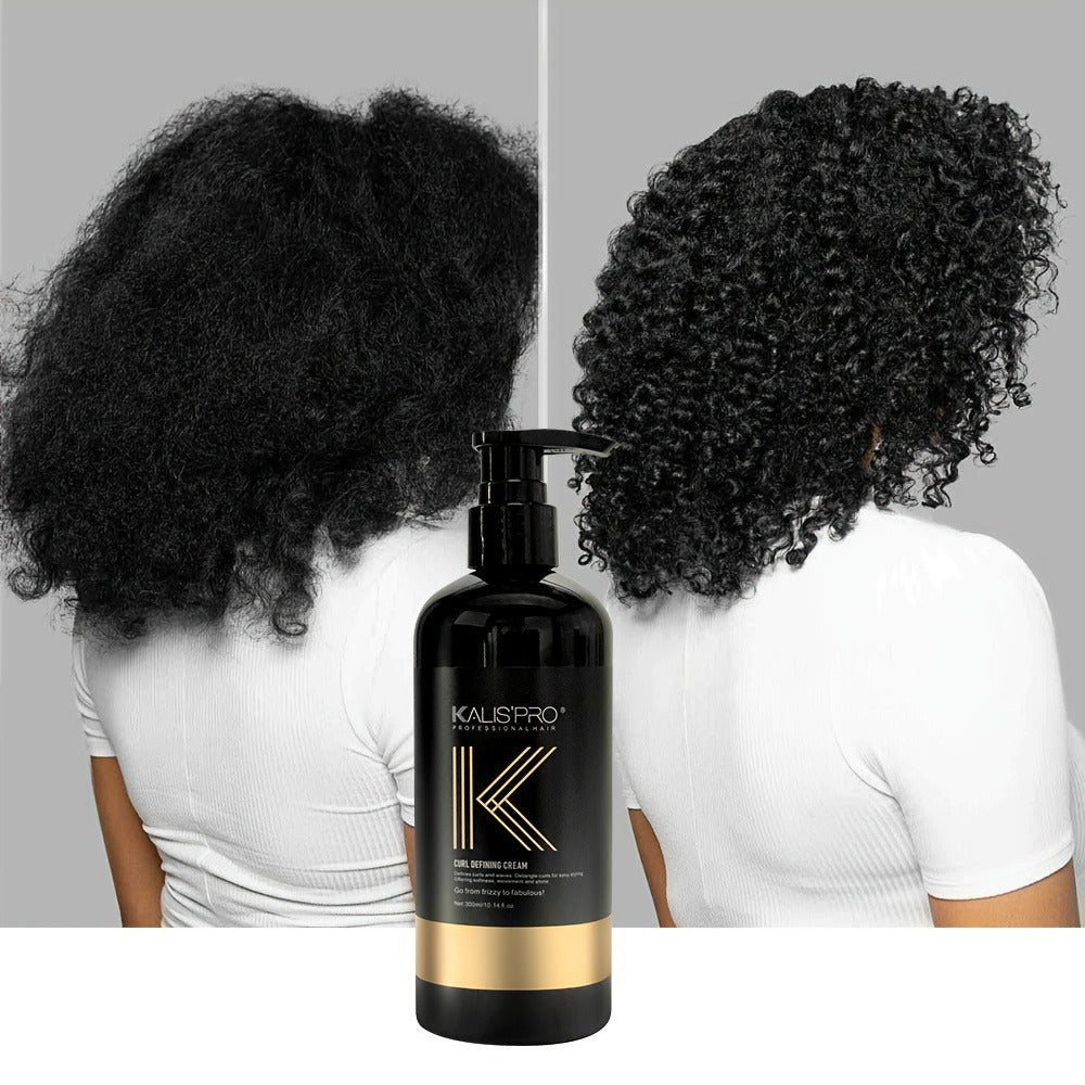 Curl Defining Cream 300ml for Curly Wavy Coily Hair, Frizz Control, Hold, Antistatic Scalp-Safe Hair Styling Cream for Women and Men