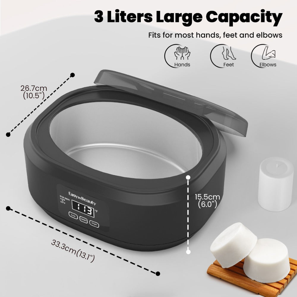 Paraffin Wax Warmer Kit 3000ml Touchscreen for Hands & Feet – Includes 6 Packs Refill Wax, Hot Wax Spa Bath for Arthritis Pain Relief & Deep