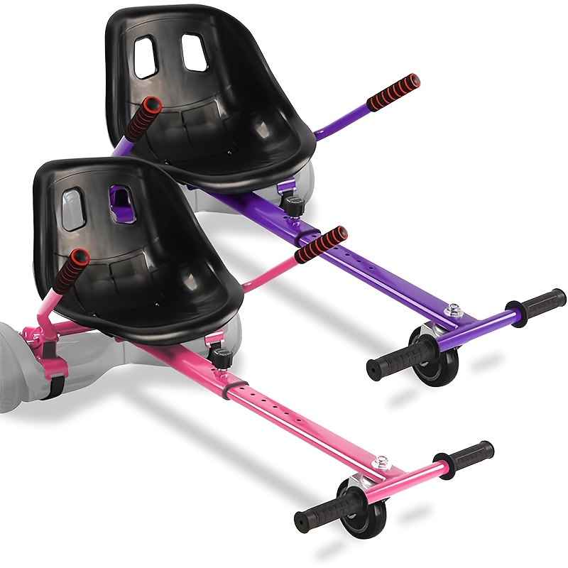 Hoverboard Go Kart Seat Attachment Kit for Kids 6.5"-10" Self Balancing Scooter Conversion Accessories with Off-Road Tires