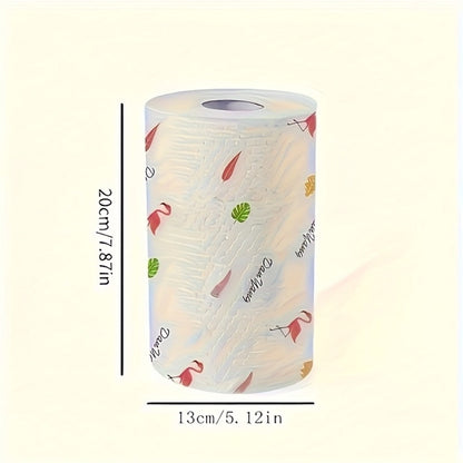 Four-Hundred-Sheet Kitchen Cleaning Towel Roll with Wall Hook for Dry or Damp Household Wiping