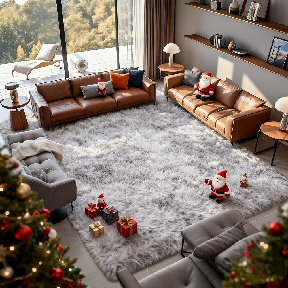 Shag Rug Fluffy Thick Area Rug - Fuzzy Tufted Plush Carpet for Bedroom & Living Room, Floor Mat in Multiple Colors & Sizes