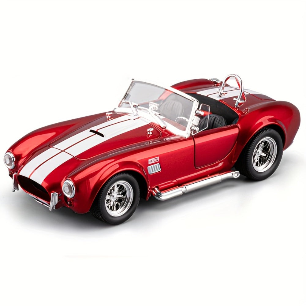 Shelby Cobra 1:22 Scale Zinc Alloy Diecast Model Car, Collector-Grade Exhibition-Quality Replica with Openable Doors