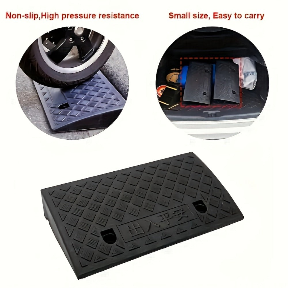 Portable Plastic Car Ramps – Heavy Duty Anti-Slip Threshold Ramps for Cars, Wheelchairs, Bicycles & Medical Equipment, Weather Resistant