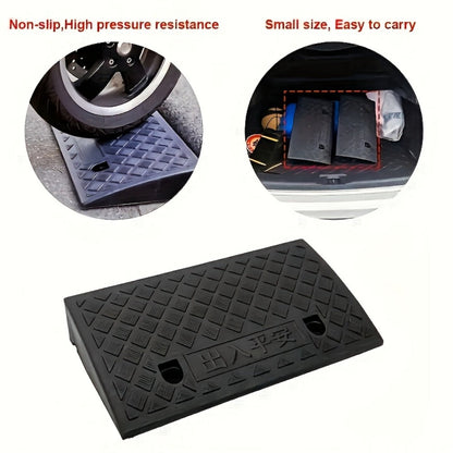 Portable Plastic Car Ramps – Heavy Duty Anti-Slip Threshold Ramps for Cars, Wheelchairs, Bicycles & Medical Equipment, Weather Resistant