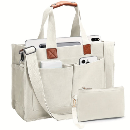 Large Utility Tote Bag for Women with Multiple Pockets, Adjustable Strap and Small or Large Sizes