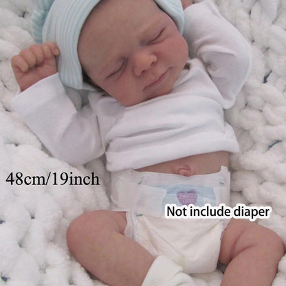 Sleeping Reborn Baby Doll 19 Inch Vinyl Body 3D Hand-Painted Skin Visible with the Listed Color, Size or Set Options for Everyday Use