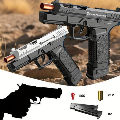 G17 Bullet Toy Gun for Boys, Rapid Fire Foam Dart Blaster Pistol, Realistic Textured Grip, Outdoor Shooting Game Toy