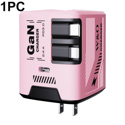 USB-C Wall Charger with Integrated Dual Cables in Single or Two-Piece Packs and Multiple Colors