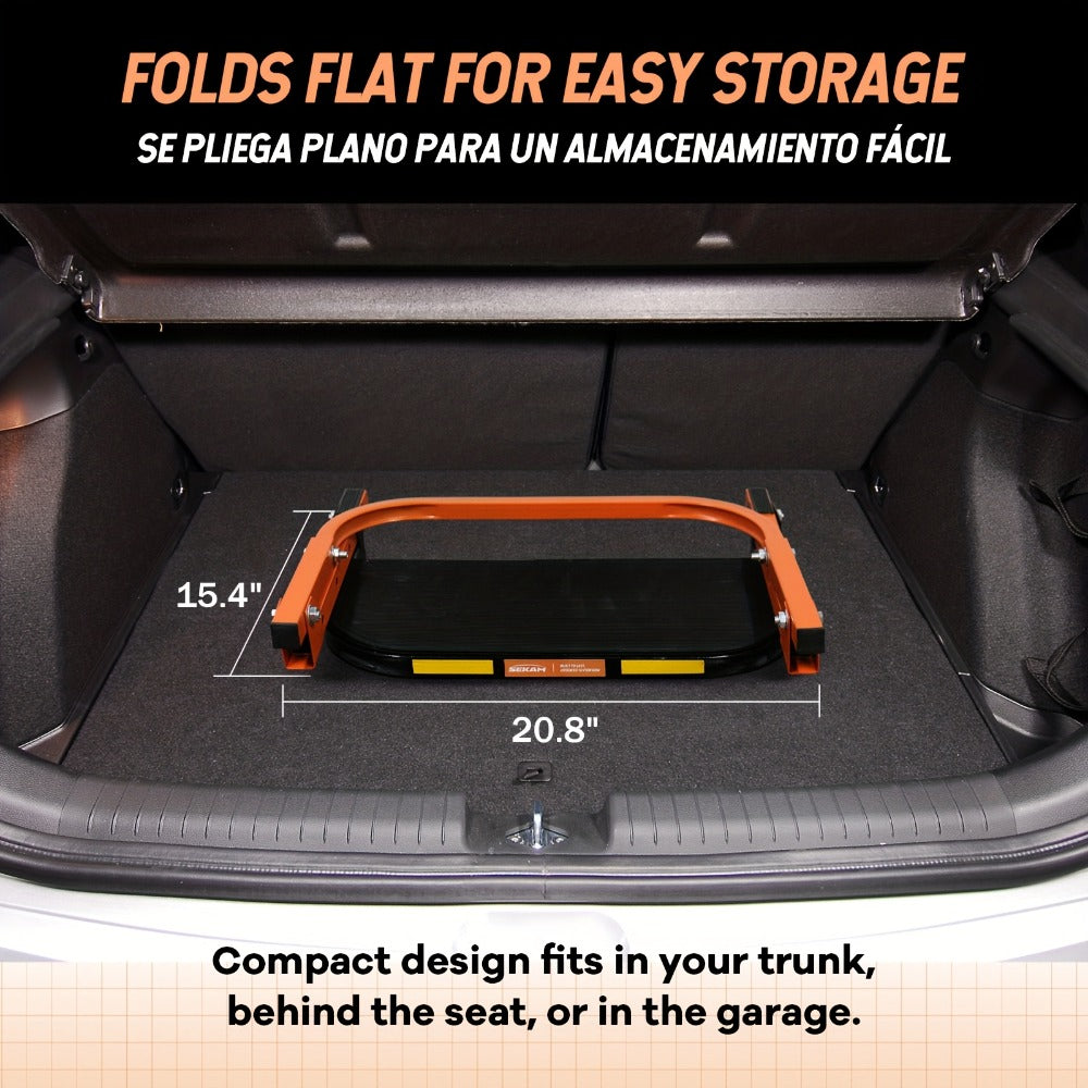 Tire Step Foldable Anti-Slip Thickened – 300 / 500 / 650 lb Capacity Adjustable Height for Truck SUV Trailer Maintenance