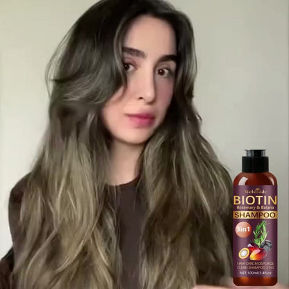 Biotin & Batana Oil Shampoo 2-Pack with Rosemary Extract – 3-in-1 Deep Moisture, Scalp Revitalizer & Damaged Hair Repair