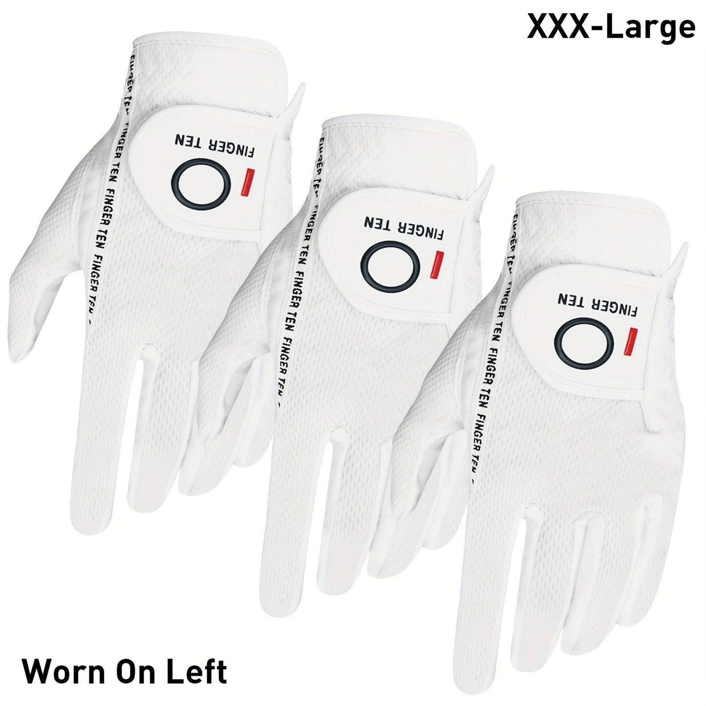 Wet Weather Golf Gloves Rain Grip 3-Pack for Men | Breathable Water-Resistant Golf Gloves for Left & Right Hand