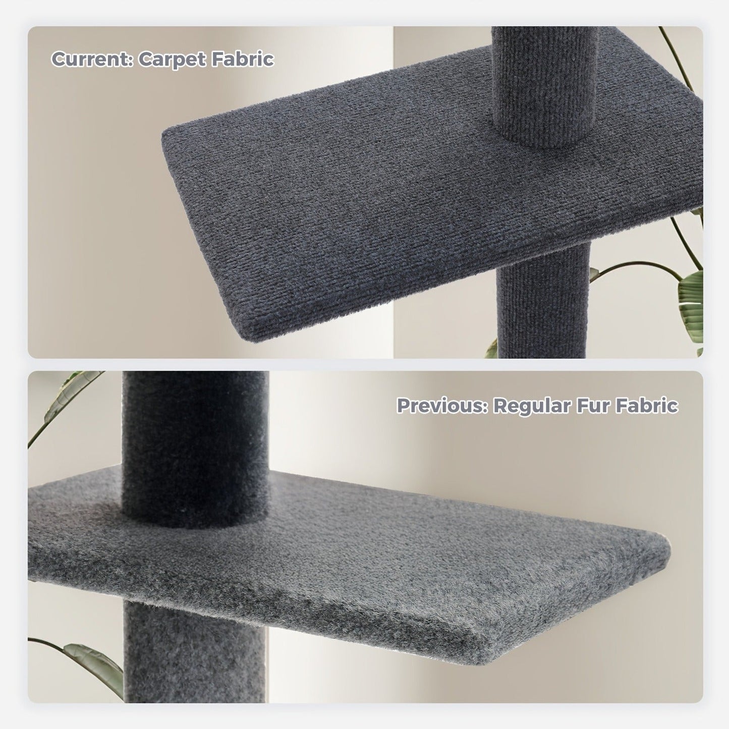 90-107.9-Inch Floor-to-Ceiling Cat Tree with Four Platforms, Tension Post and Five Style Options