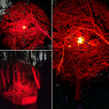 Flashlight Red, Green or White Hunting Light with Remote Switch, 18650 Battery and Mount Options