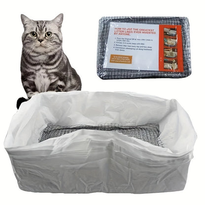 Cat Litter Filter Bags 10-Pack – Reusable Washable Mesh Sifting Bags for Litter Box, Quick-Clean Cat Litter Strainer Net