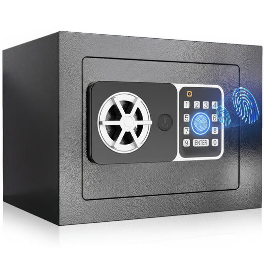 Fingerprint Safe Box with Password and Key Lock 0.3 0.8 1.13 1.71 Cu Ft Home Security Safe for Entryways, Bedrooms and Living Spaces