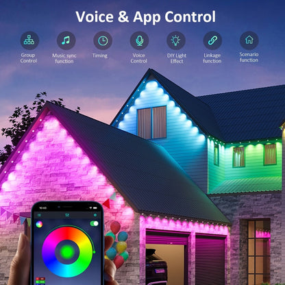 Permanent Outdoor RGB Eave Lights Smart App & Remote Control for an Everyday Personal Care Routine