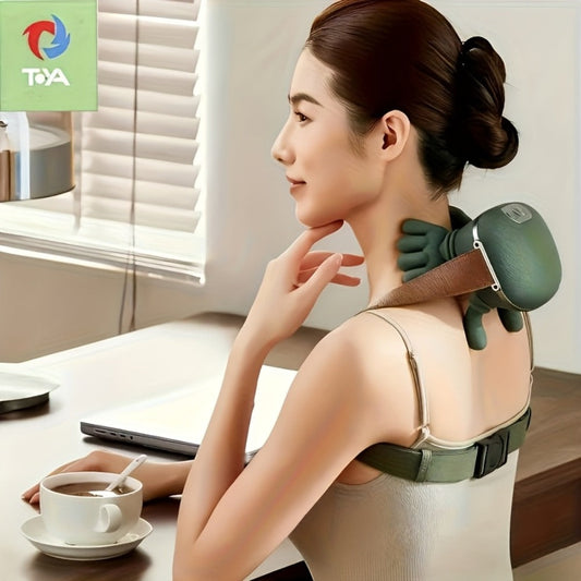 Electric Massager 4pcs Set - Portable Acupressure Kneading Device with Powerful Brushless Motor for Neck Back for Home or Salon Spa Use