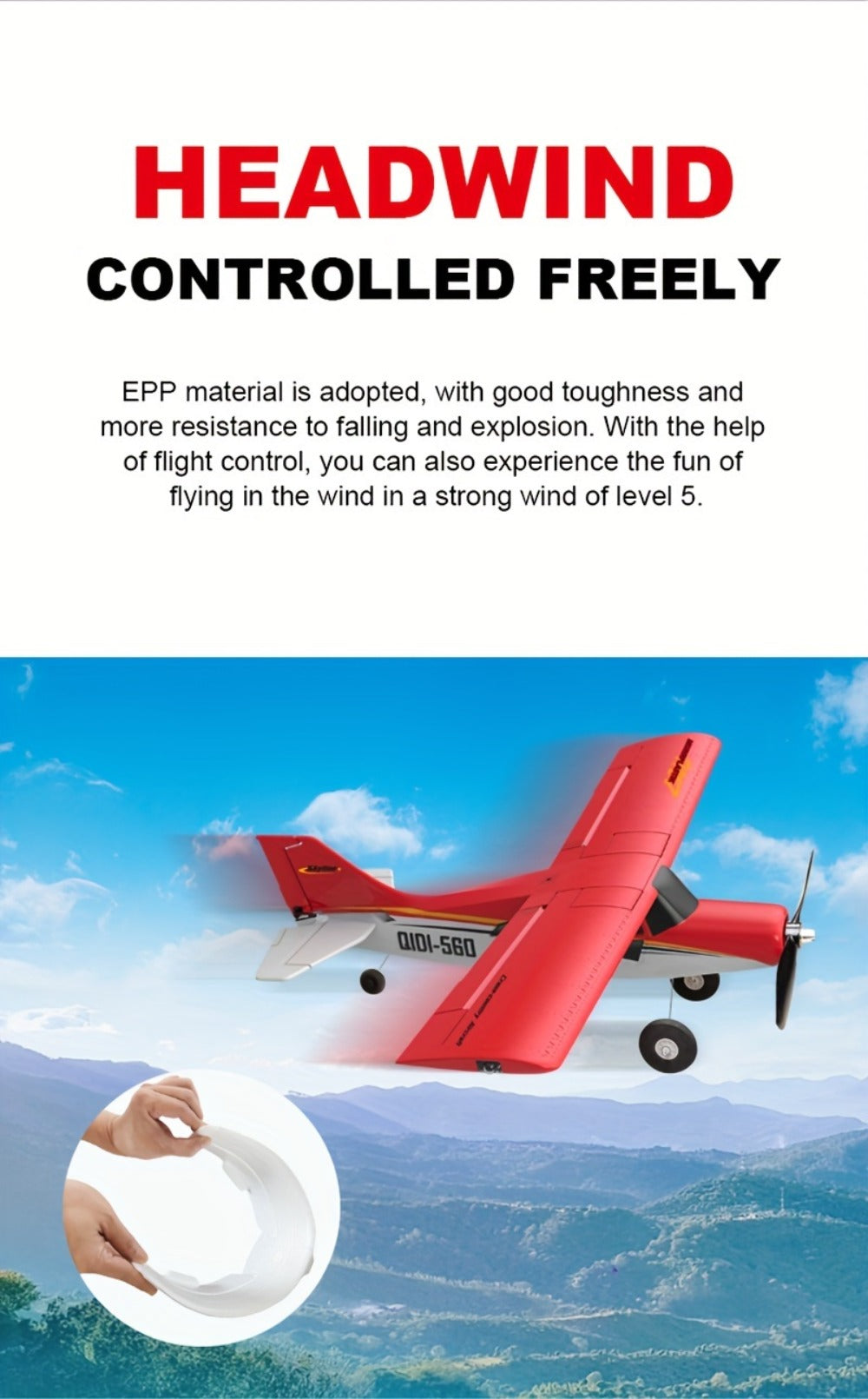 Brushless Fixed Wing RC Plane 6-Channel 6-Axis Gyro 3D Aerobatic Stunts 2 Batteries Included
