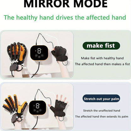 Rehabilitation Robot Gloves for Hand & Finger Training, Air Pressure Finger Exercise Device with LCD Touch Screen