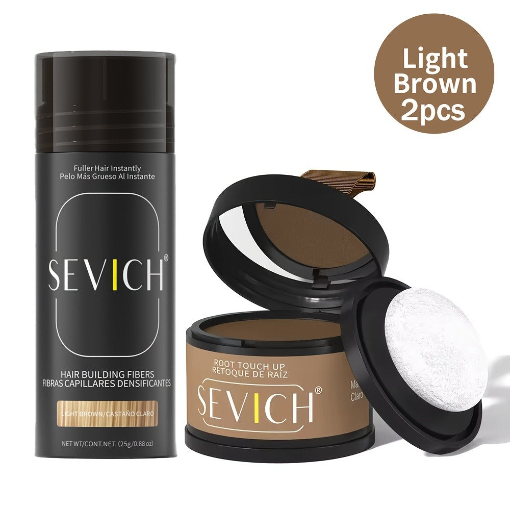 Thinning Hair Root Coverage Powder with Brush, Instant Hairline Concealer Natural Shadow Effect
